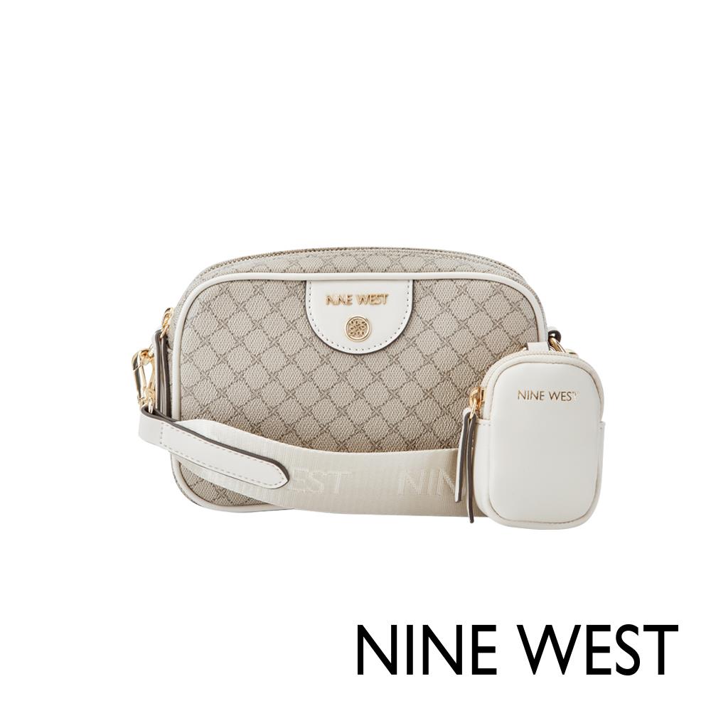 【NINE WEST】拼接相機斜背包-LOGO紋(193314191080)