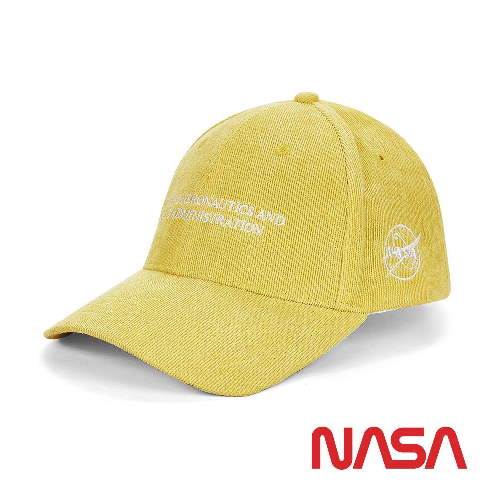 【NASASPACE】燈芯絨棒球帽/鴨舌帽-嫩黃(NA30006-10)