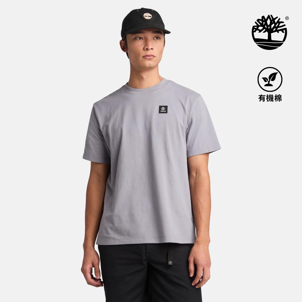 Timberland 男款灰色徽章LOGO短袖T恤|A42P5EOM