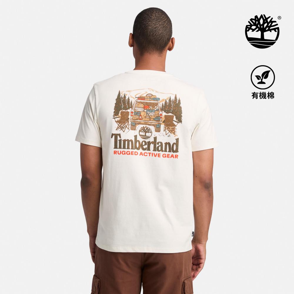 Timberland 男款白色休閒短袖T恤|A6AAUCM9
