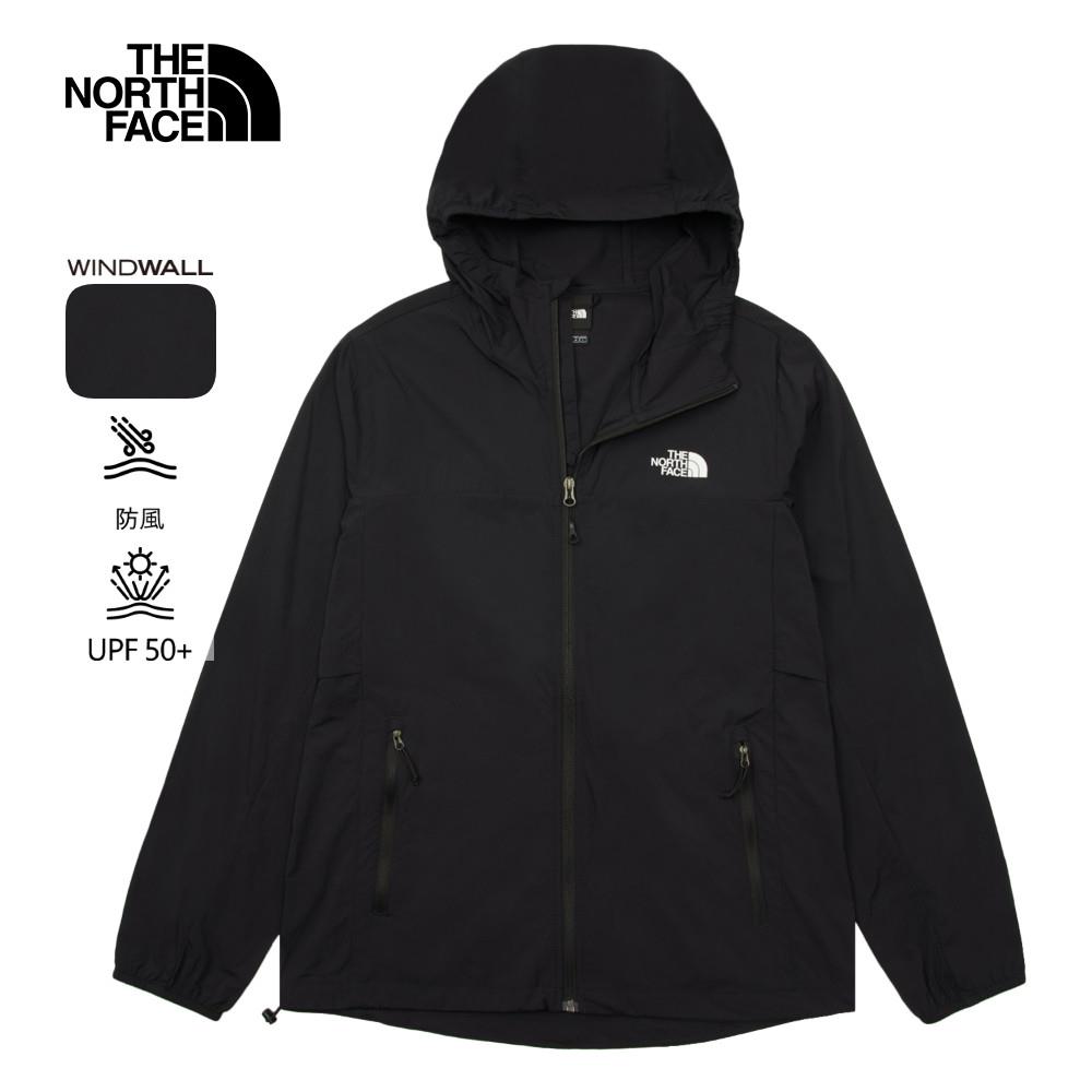 The North Face北面男款黑色WindWall防風防風外套｜87VYKX7