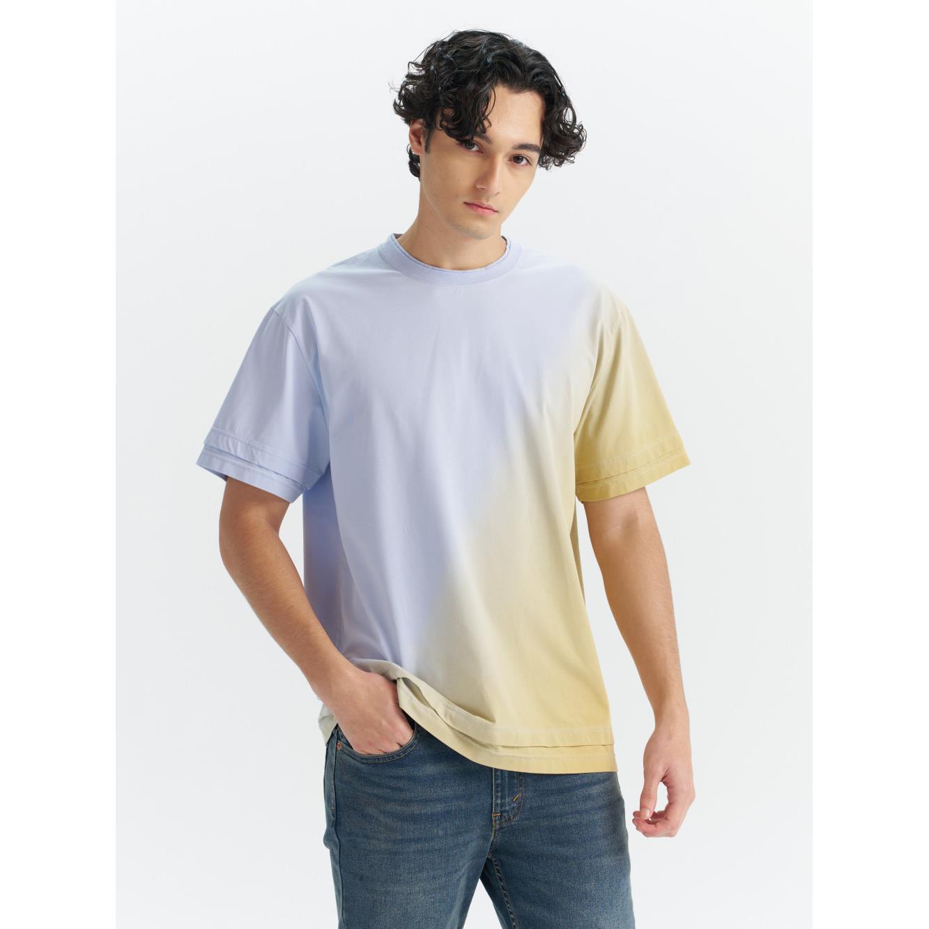 男款 短T 漸層色 小LOGO 經典短袖 人氣新品