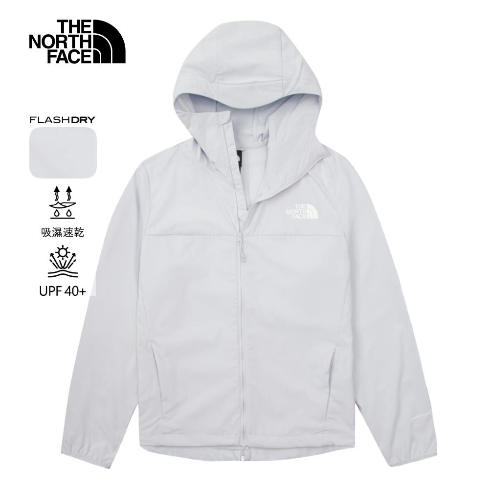 The North Face北面女款灰色吸濕排汗防風外套|8BWB0TI