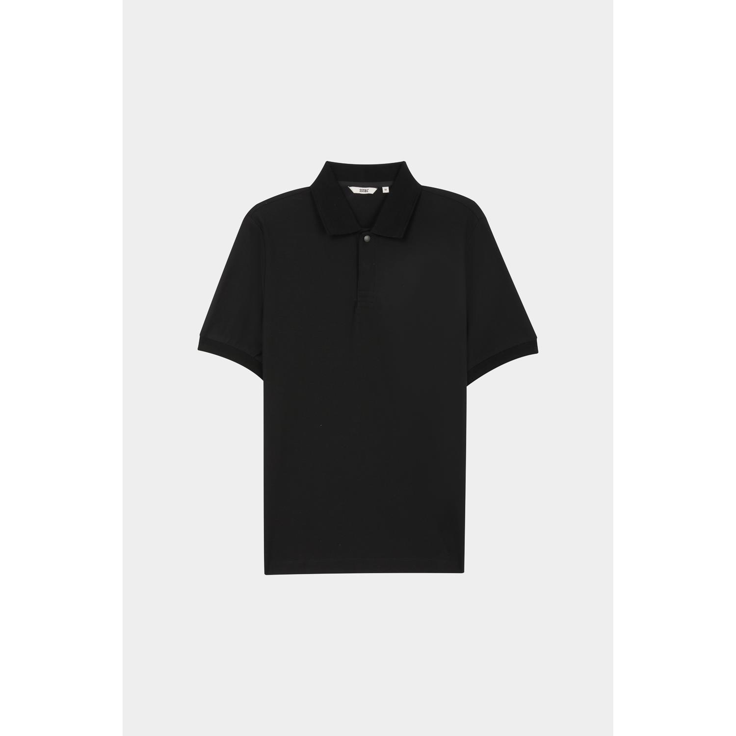 SST&C 黑色暗門襟POLO衫｜00232503004