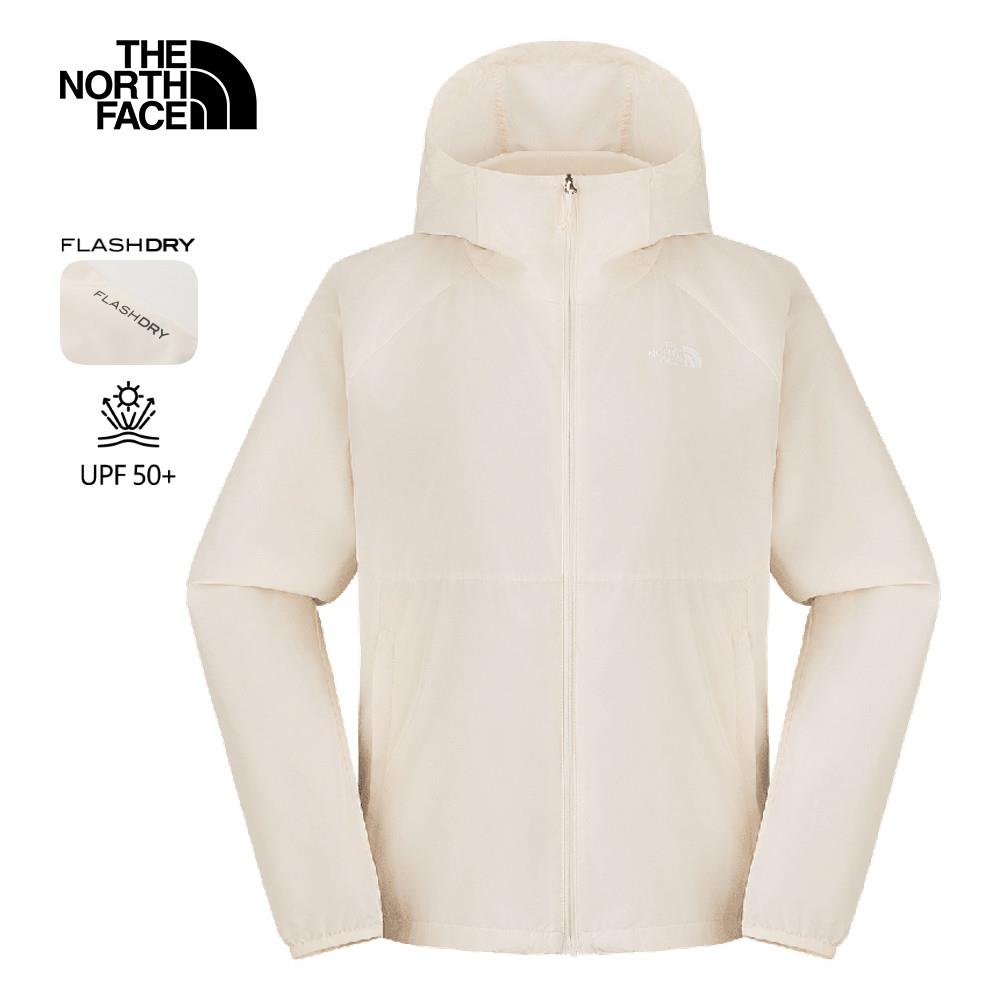 The North Face北面女款米白色UPF防曬防風外套|8EXDQLI