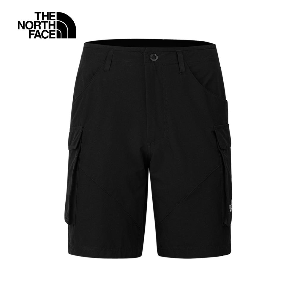 The North Face北面男款黑色DWR防潑水短褲｜8EYCJK3