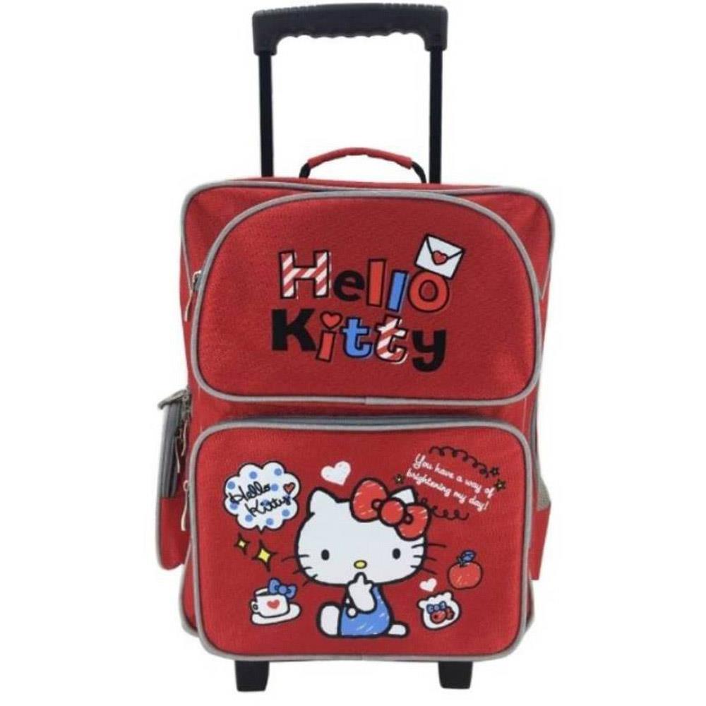 【HelloKitty】凱蒂貓 三段拉桿書包-紅(1入)