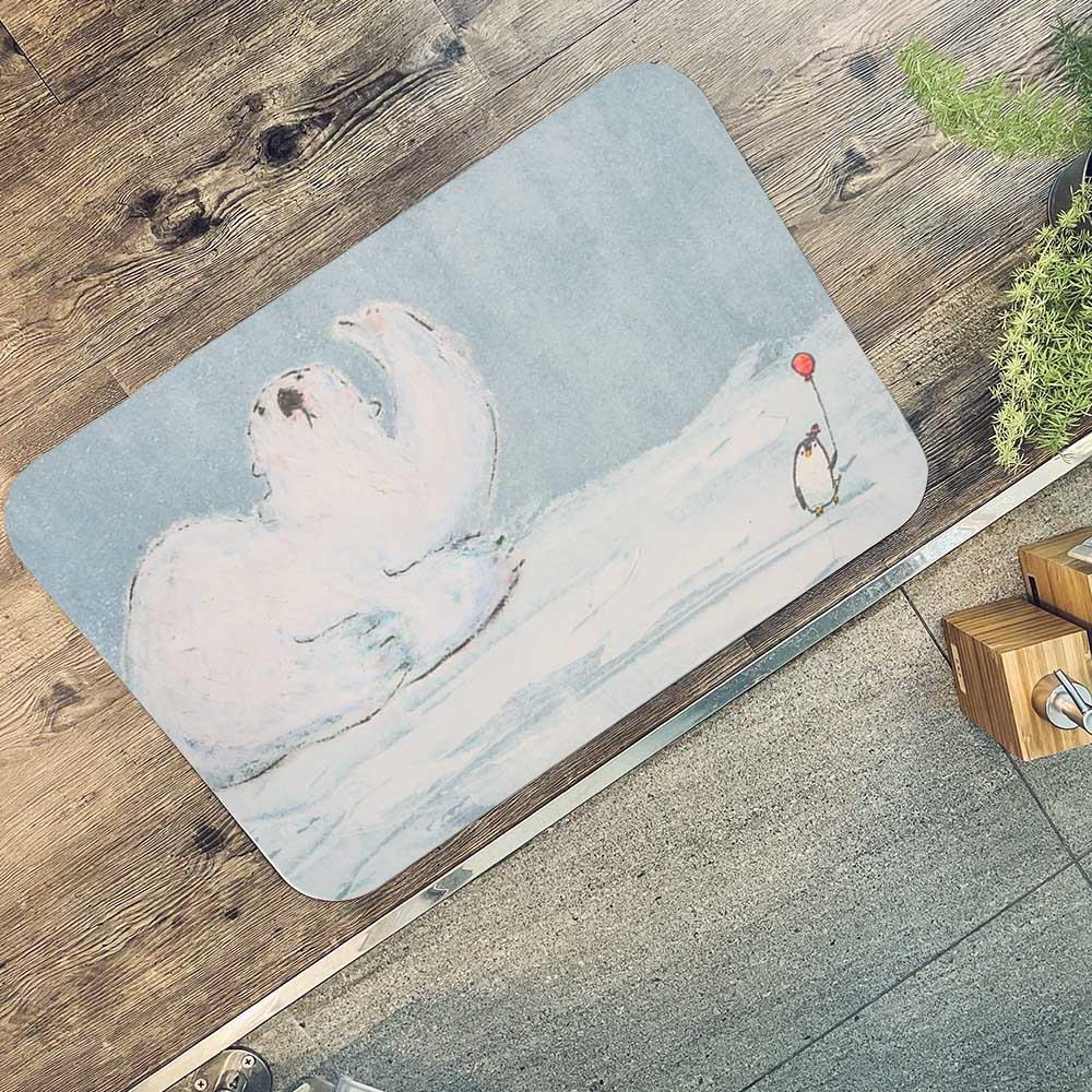 【怪獸】新銳設計師 10秒頂吸 軟式珪藻土吸水地墊-DUCKY SHEN (60x40cm)