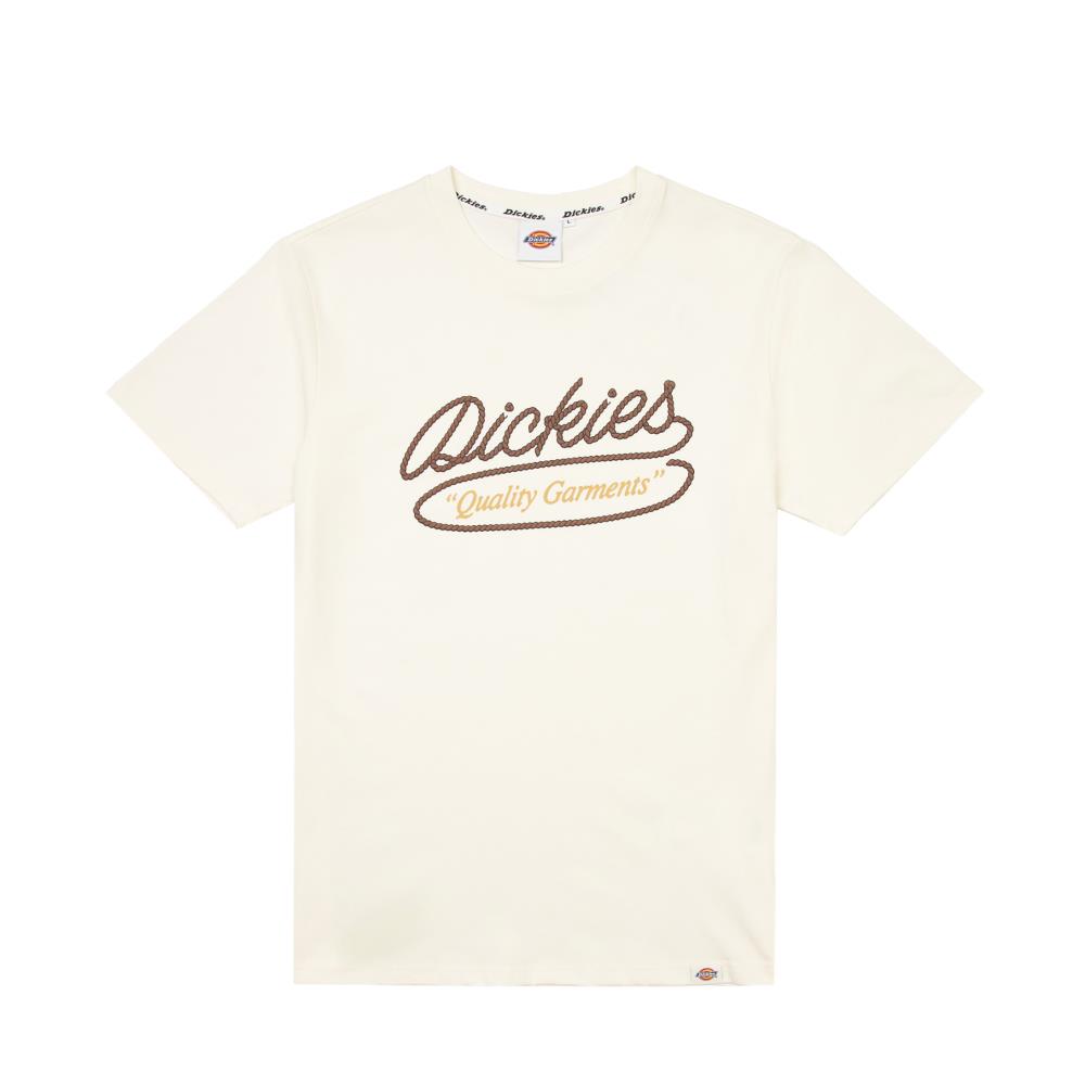 Dickies男女款米白色胸前品牌圖案印花設計短袖T恤|DK0A87SBC48