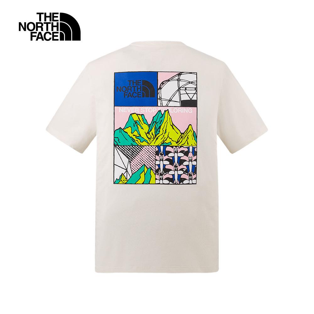❤️情侶款推薦❤️  T️he North Face北面男女款米白色純棉短袖T恤｜8GZ0QLI