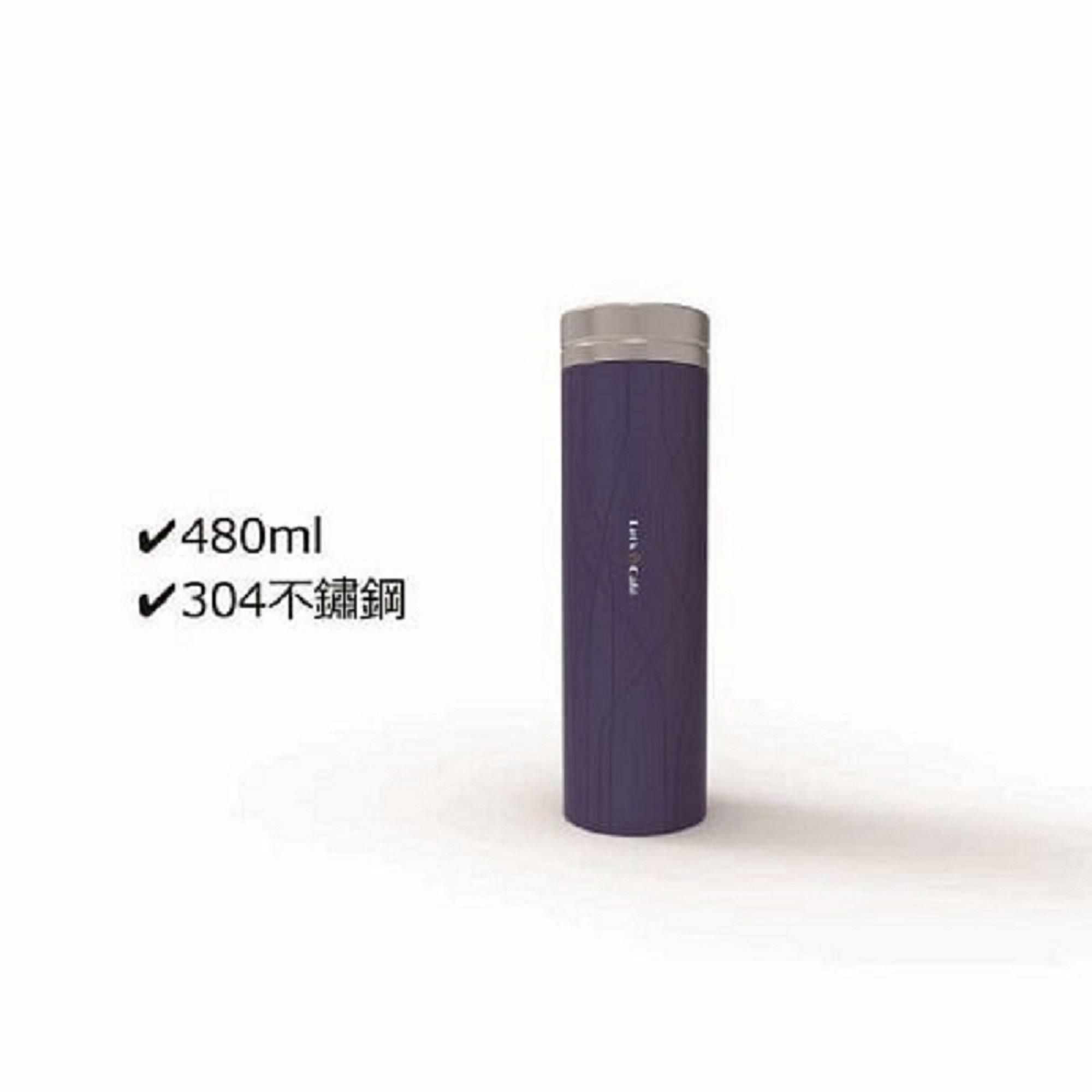 【Ｌｅｔ’ｓ　Ｃａｆｅ】不鏽鋼保溫瓶（深藍）(４８０ｍｌ　)