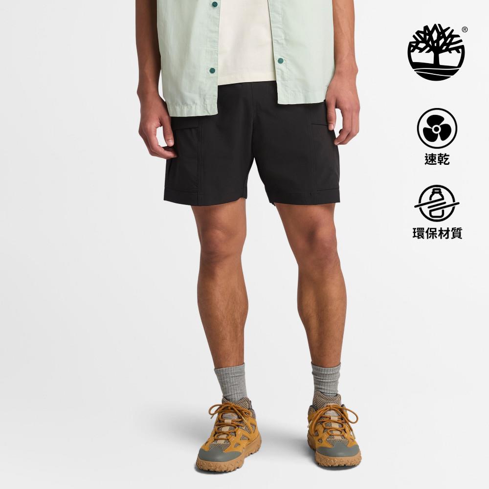 Timberland 男款黑色快乾工裝短褲|A677F001