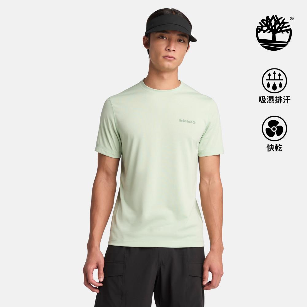 Timberland 男款薄荷綠快乾短袖T恤|A6ASVENE