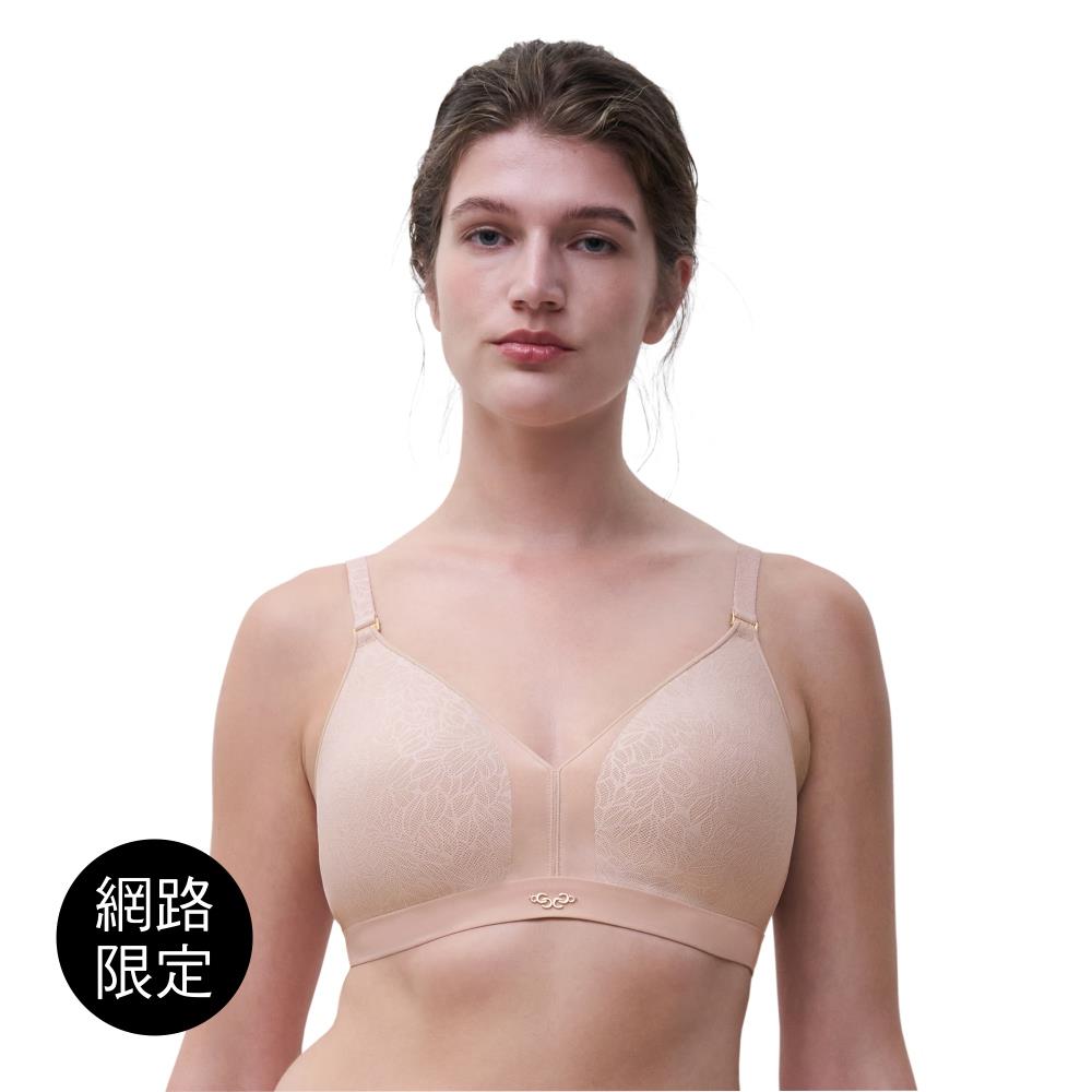【Chantelle】無鋼圈內衣>S-M>粉膚色(18IQ9_01N)【Pure Lace】