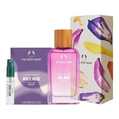 【THE BODY SHOP】綻花之境香水組(綻花之境EDP香水75ml+訂製香氛盒+白麝香EDT香水2ml)(女王節DM商品)