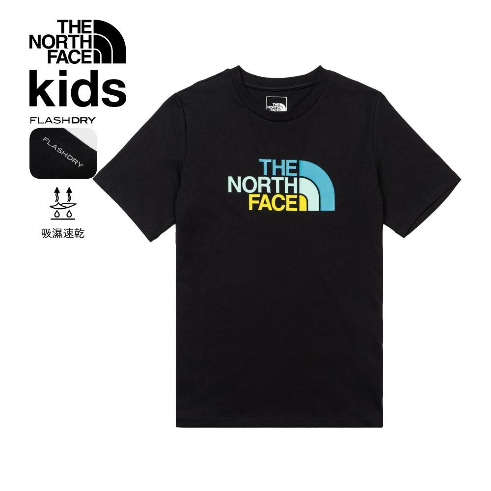The North Face北面兒童黑色吸濕排汗短袖T恤｜8DCQJK3