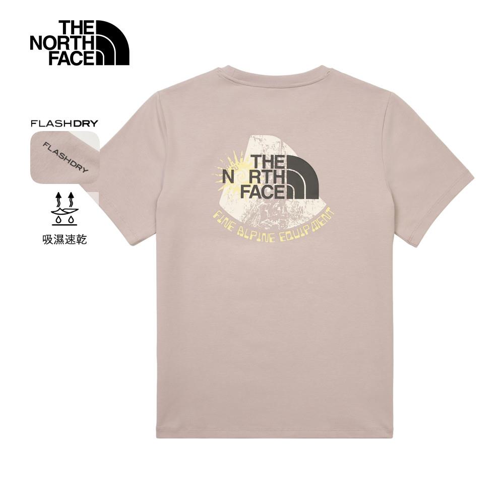 The North Face北面女款灰色吸濕排汗短袖T恤|8D7N1OA