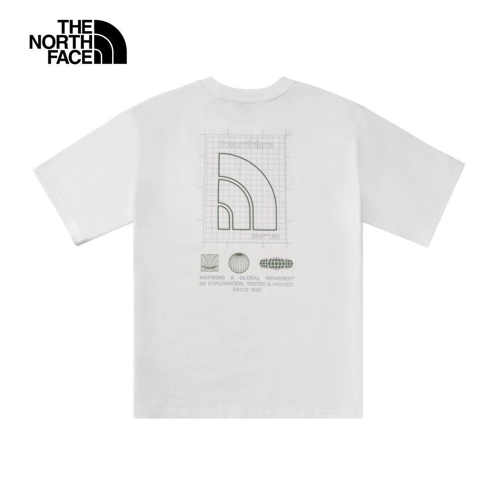 The North Face北面UE男款白色純棉大尺寸印花舒適短袖T恤｜8BU2FN4