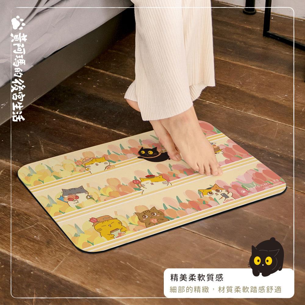 【黃阿瑪的後宮生活】10秒頂吸 軟式珪藻土吸水地墊(60x40cm)