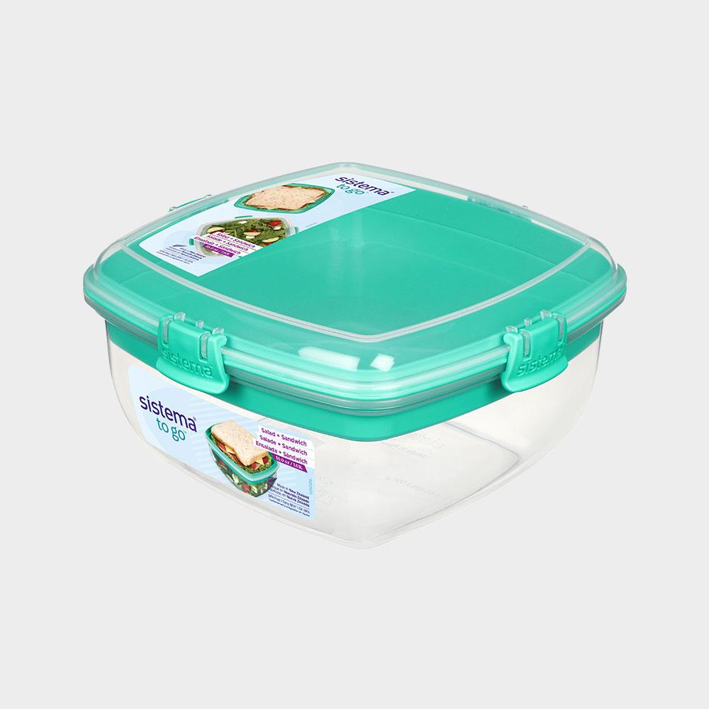 SISTEMA TOGO 隨行保鮮盒方形分層1.63L