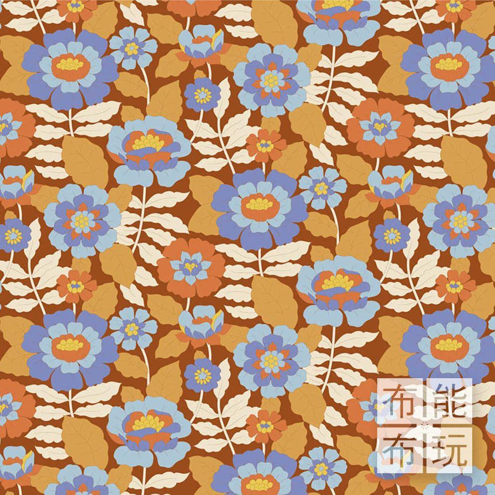 【2025年新品】Tilda Wallflower 壁花棉布: 焦糖色貝芙麗 1006012