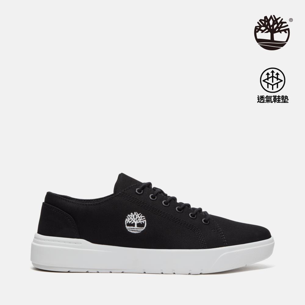 Timberland 男款黑色低筒帆布休閒鞋|A6CSMEK7
