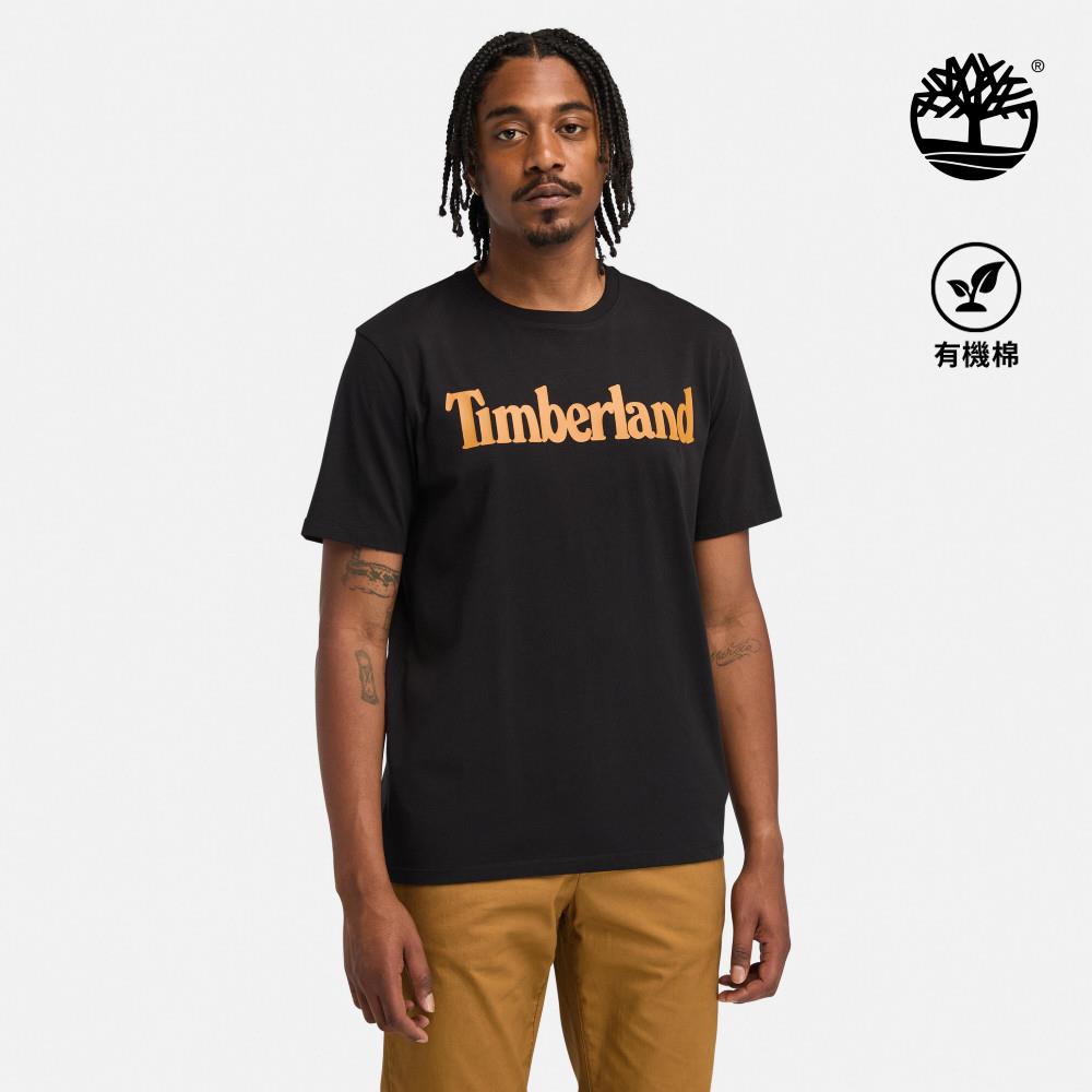 Timberland 男款黑色LOGO短袖T恤|A6DN3P56