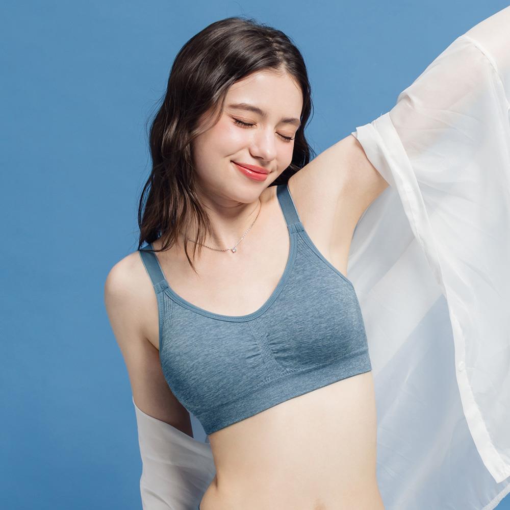 [Miss Audrey] EASY BRA-Cool+涼感超彈力無鋼圈內衣-丹寧灰藍
