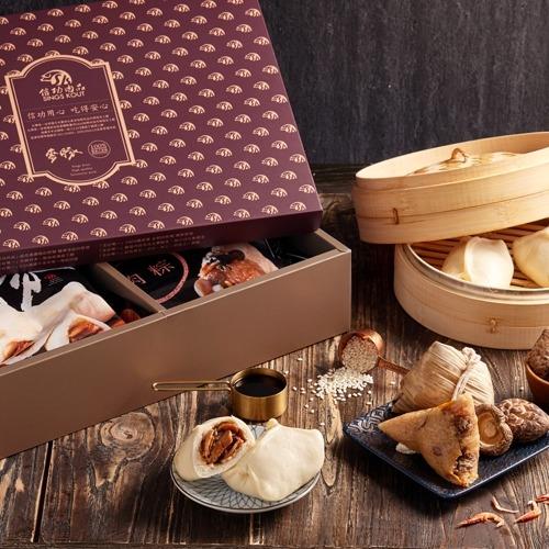 【信功肉品】麥豚-包粽禮盒(經典肉粽*6粒+日式燒肉包*12粒) (限量販售)-廠商直送