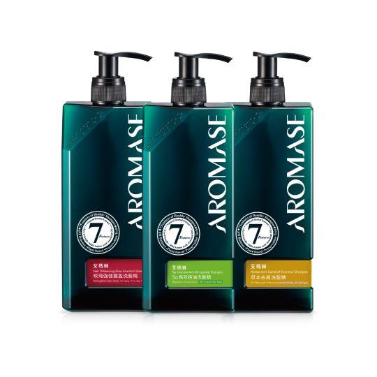 【AROMASE艾瑪絲】洗髮精400mL x3(強健豐盈/去屑止癢/高效控油)