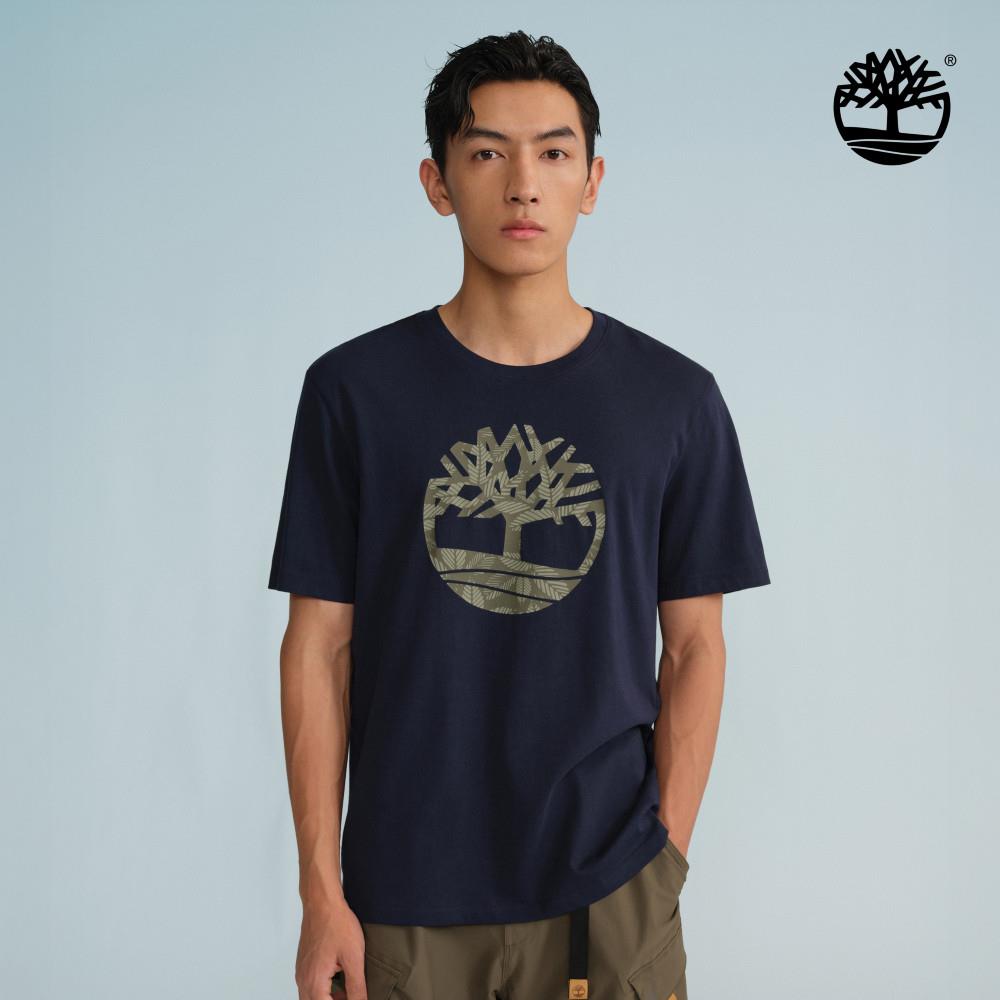 Timberland 男款深寶石藍LOGO短袖T恤|A6B4G433