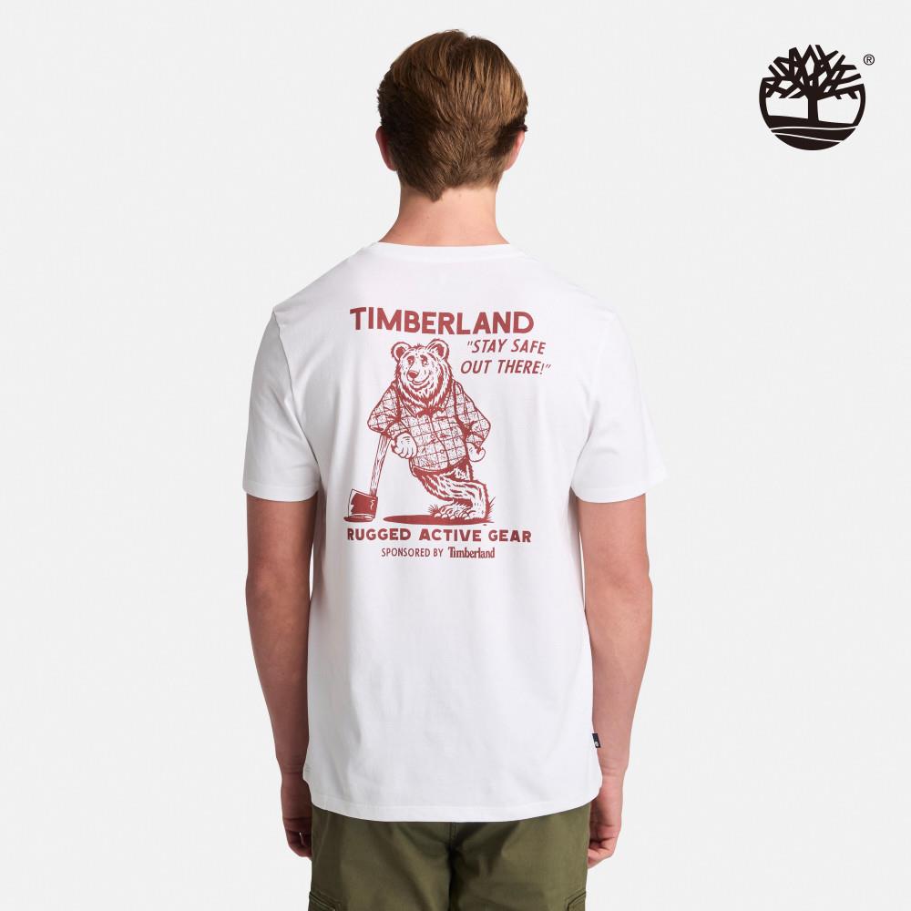 Timberland 男款白色標語T恤|A6B88100