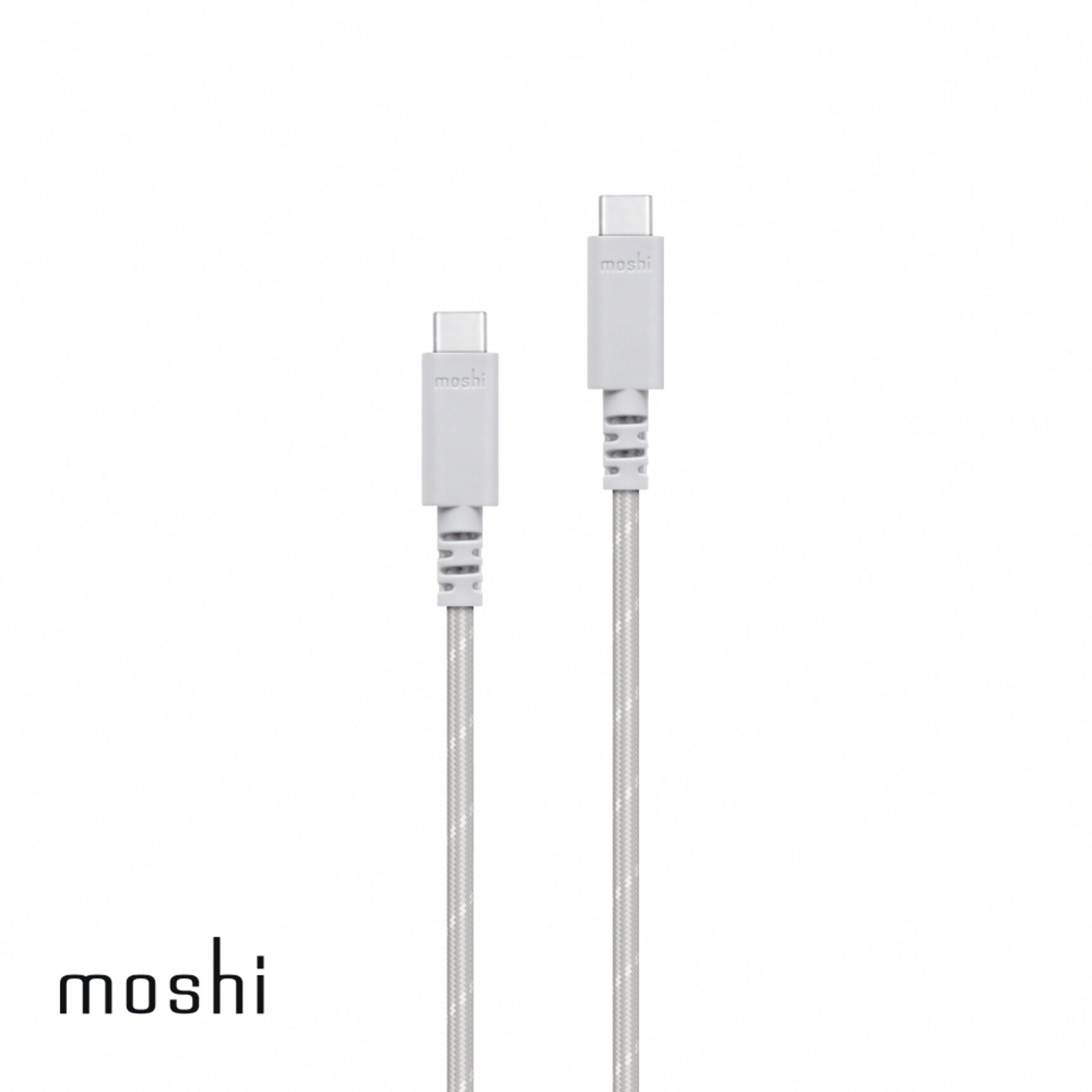 【Moshi】充電傳輸編織線灰色(1.2m)(適用機型配備USB-C的手機及電腦)