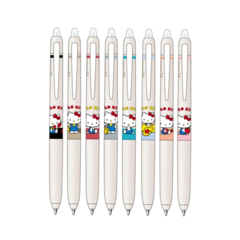 【預購】(限量)百樂PILOT x 三麗鷗 Hello Kitty 按鍵魔擦筆 Waai系列(0.5mm)-黑/紅絲絨/綠松/沙棕/水泥灰/胭脂粉/地中海藍/蜜桃