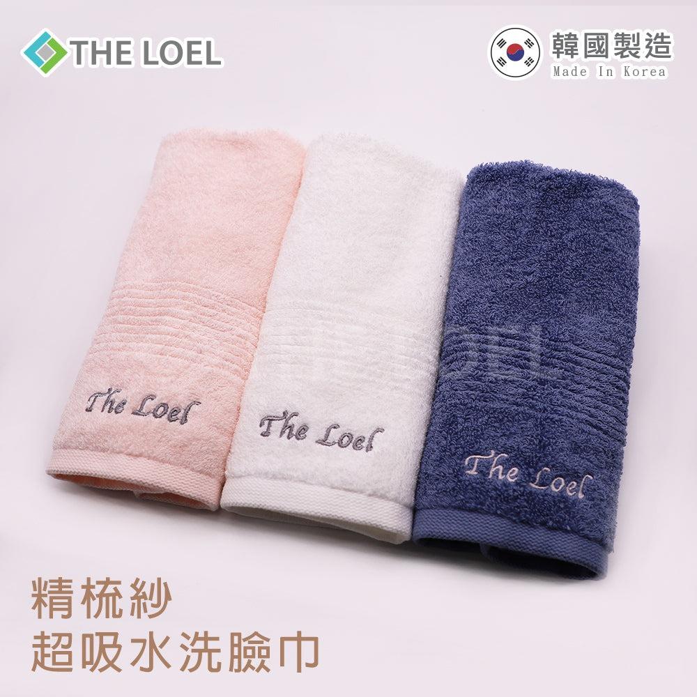 【THE LOEL】韓國精梳紗洗臉巾 (櫻花粉 / 經典藍) -廠商直送