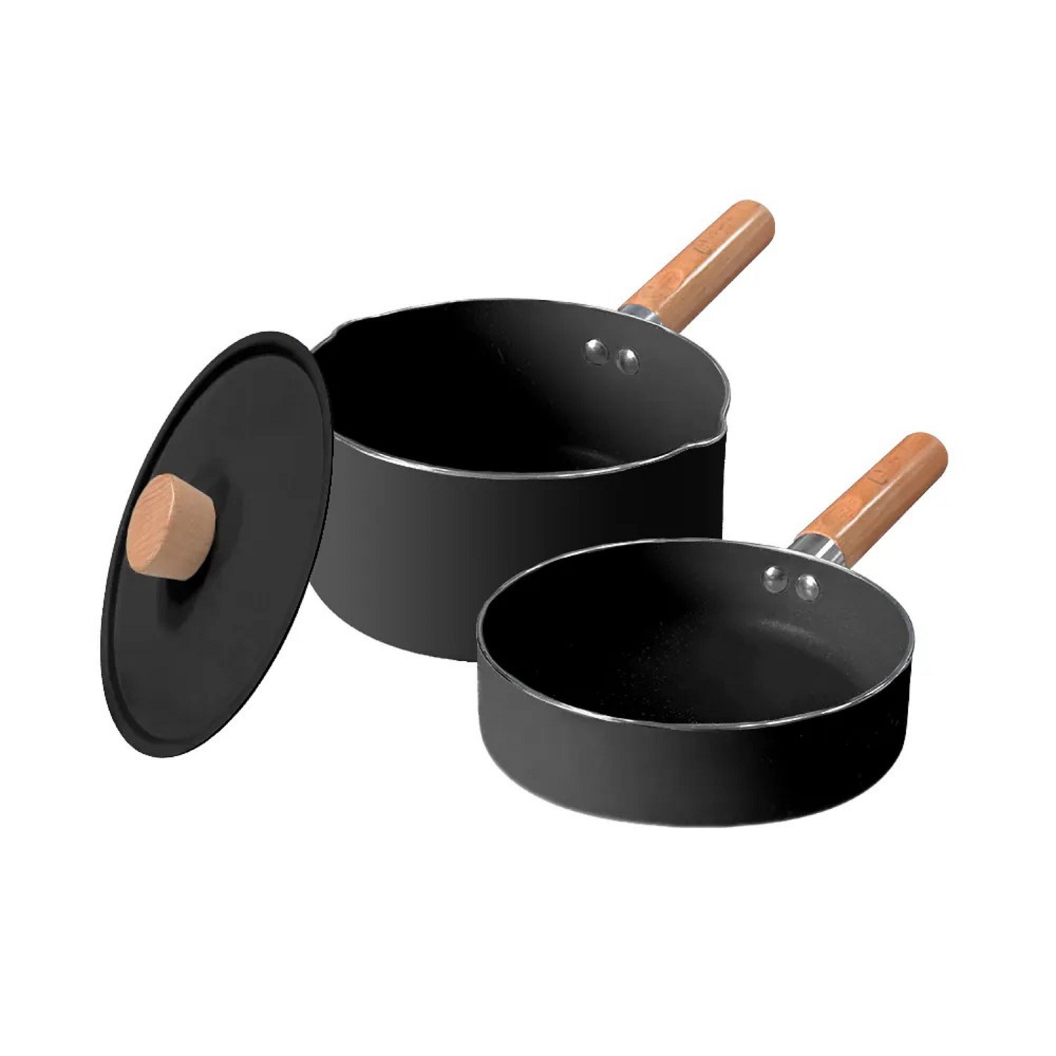 【富士雅麗】獨享雙層不沾牛奶鍋 平底鍋含蓋