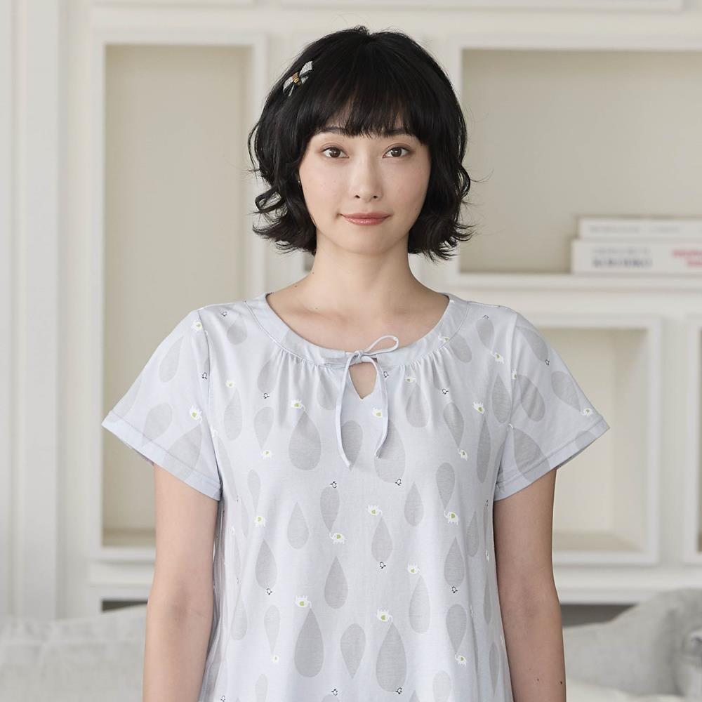 華歌爾睡衣-仕女系列 M-L針織印花無開襟褲裝(小象灰) LWZ86051FP