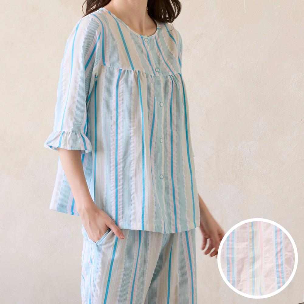 華歌爾睡衣-仕女系列 M-L泡泡布七分袖長褲裝(幸福黃) LWZ86251Y2