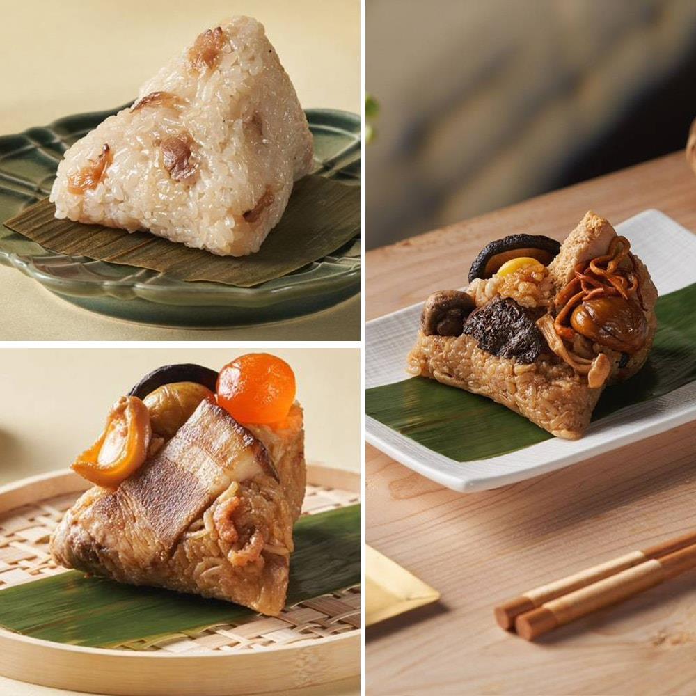 *端午節快樂🐲【圓山大飯店】六福豐盛禮盒(桂圓高粱酒香粽x2入+鮑魚東坡粽x2入+羊肚菌群菇素粽x2入)
