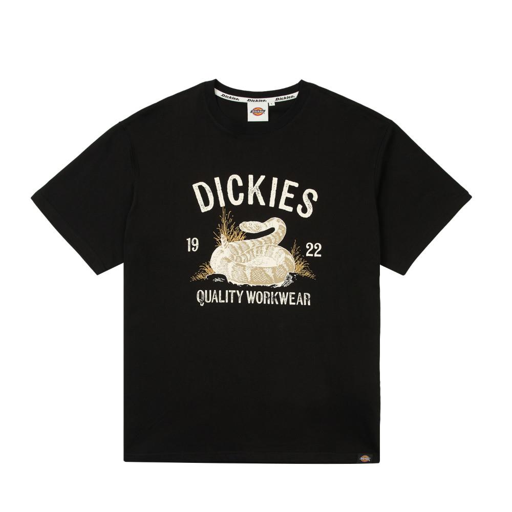 Dickies男女款黑色胸前大圖案Logo印花休閒短袖T恤|DK0A88QIBLK