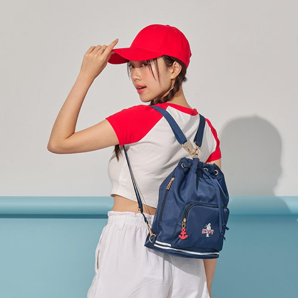 【618賺翻天-閃購1折起】網路限定-SNOOPY  史努比-水手奇航-兩用束口後背包-深藍 SP00A02NY