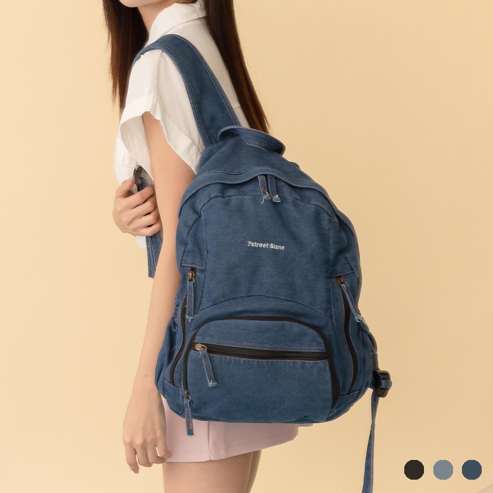 天藍小舖-百搭中性牛仔後背包-共3色-$590【A12122295】