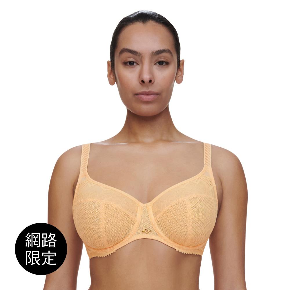 5折起【Chantelle】四片裁網紗無襯內衣>D-F罩杯>甜橙粉膚色(13XMU_056)【Origins】