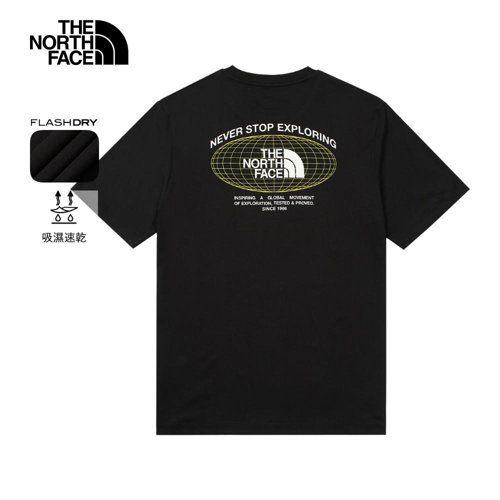 The North Face北面男款黑色吸濕排汗短袖T恤｜8DE7JK3