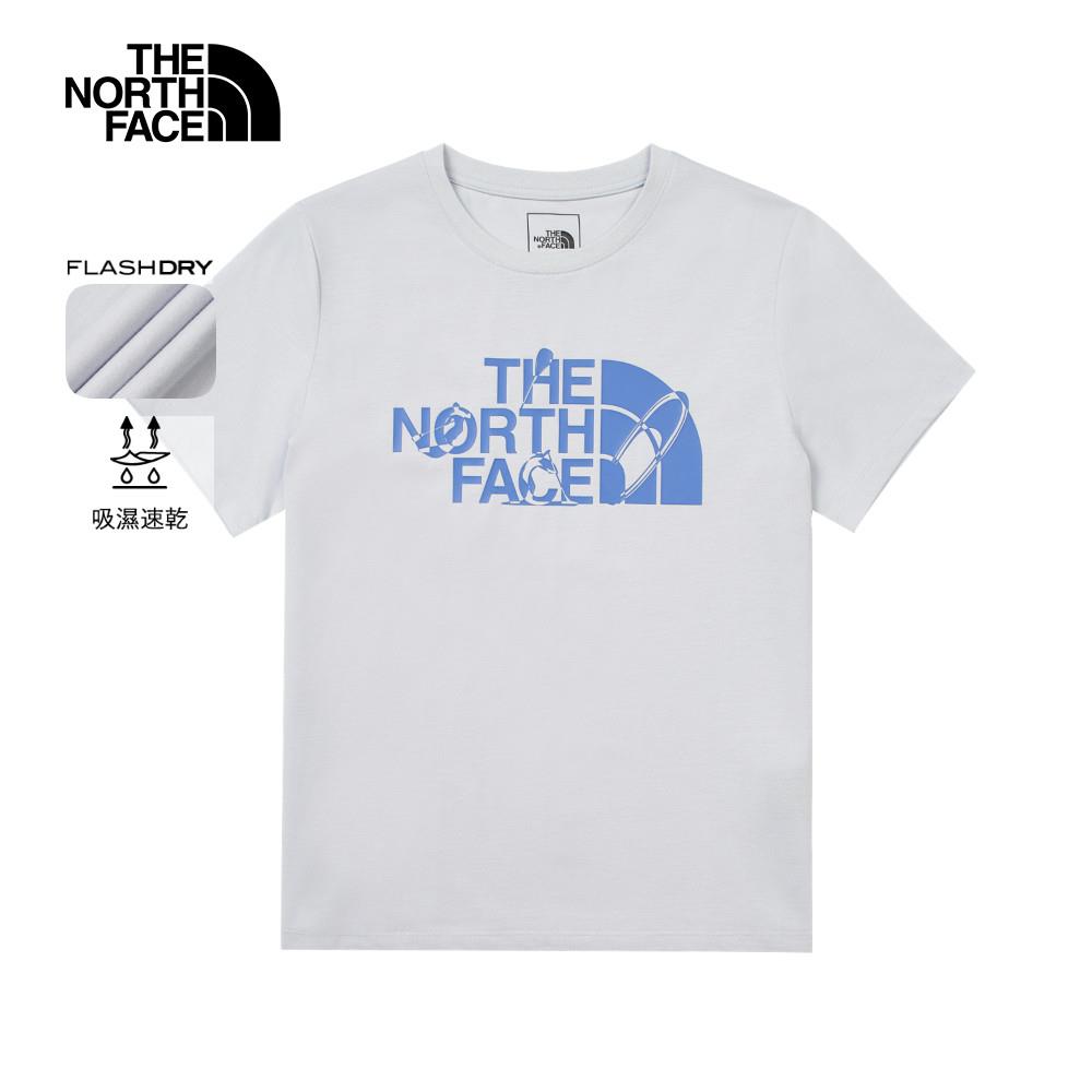 ❤️情侶款推薦❤️The North Face北面女款灰色吸濕排汗短袖T恤｜8D7P0TI