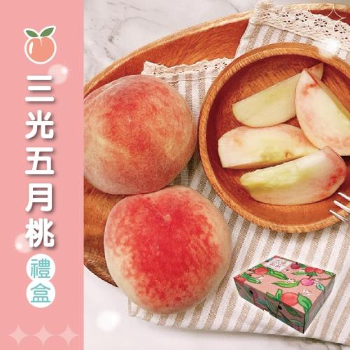 114/05/07起陸續出貨【宅配-福和】4盒三光五月桃水蜜桃禮盒(10粒裝/盒x4盒)