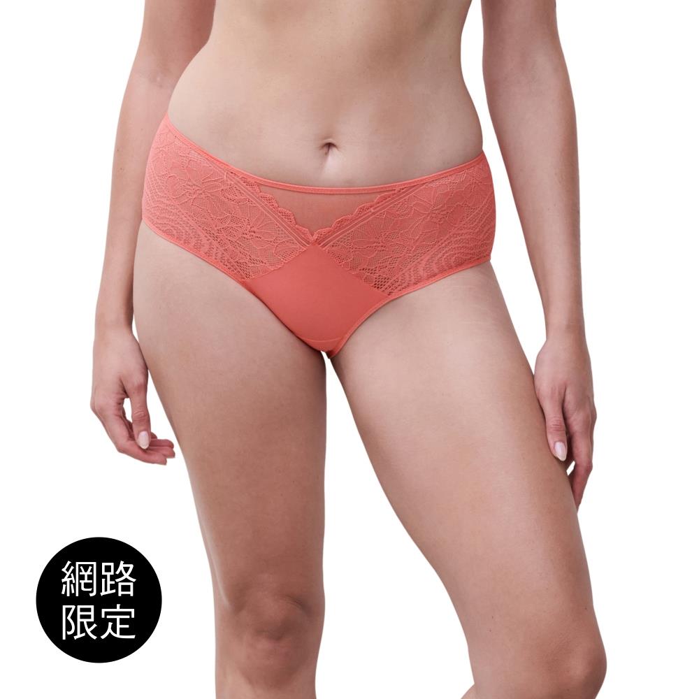 5折起【Chantelle Easy Feel】平口內褲>XS-M>珊瑚粉紅(94240_0LU)【Floral Touch】