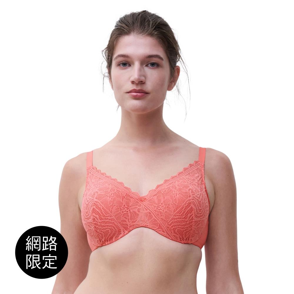 5折起【Chantelle Easy Feel】3D記憶纖維T-shirt Bra內衣>BCD>珊瑚粉紅(94260_0LU)【Floral Touch】