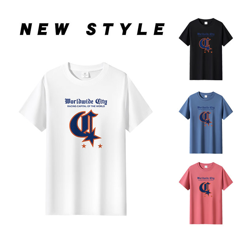 潮流美式好運修身短袖T恤 潮流上衣 男生上衣 情侶T 有大尺寸 運動短【NZJN2512】