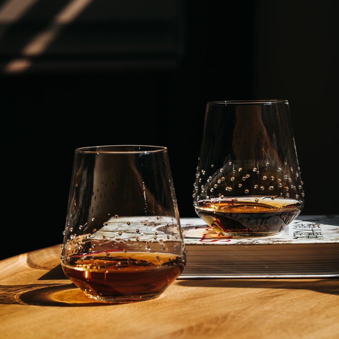 *【奧地利 GRANDI】人馬座平底杯 威士忌杯 水鑽酒杯-2入組